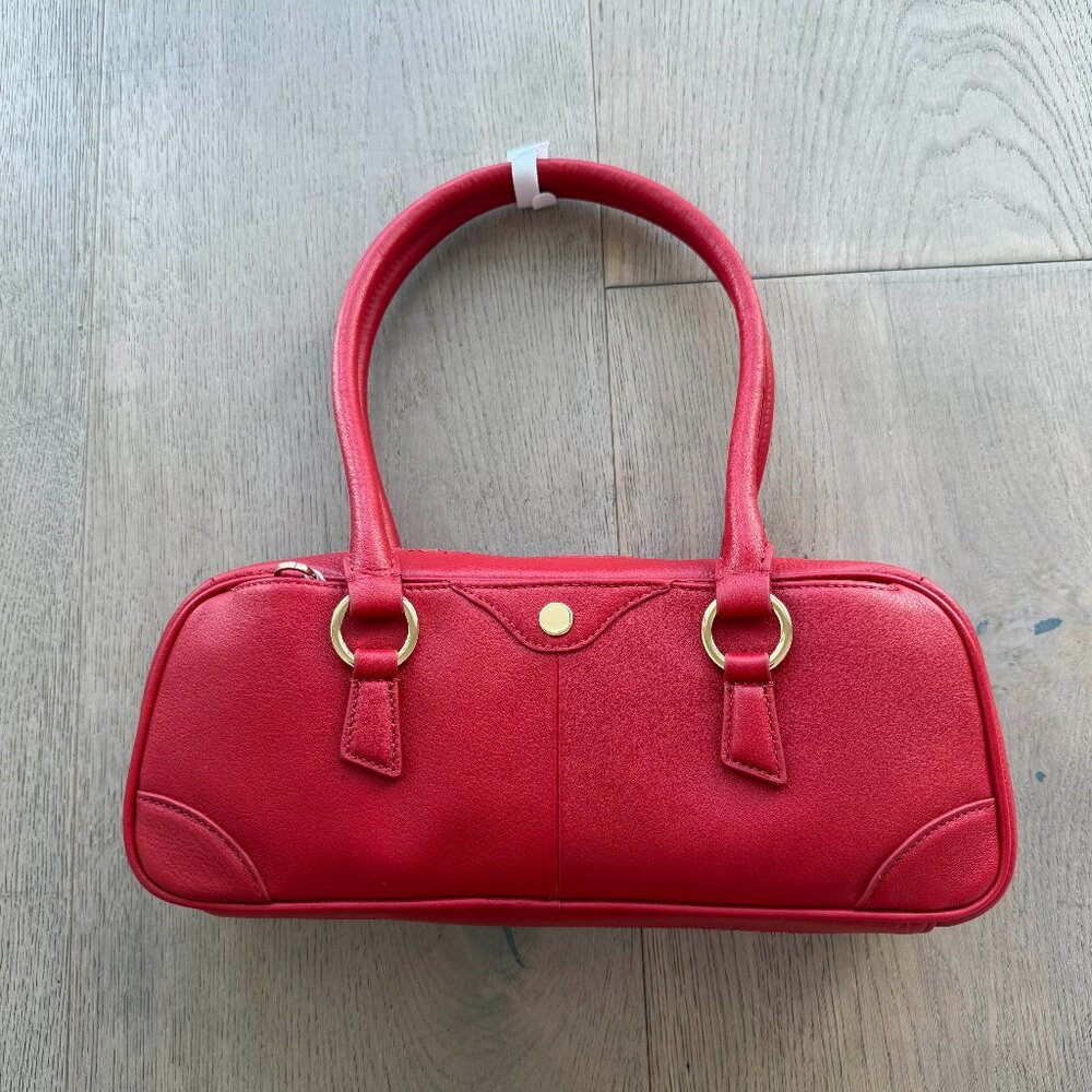 Hammit Red Meredith sml Leather Shoulder Bag - Picture 2 of 5
